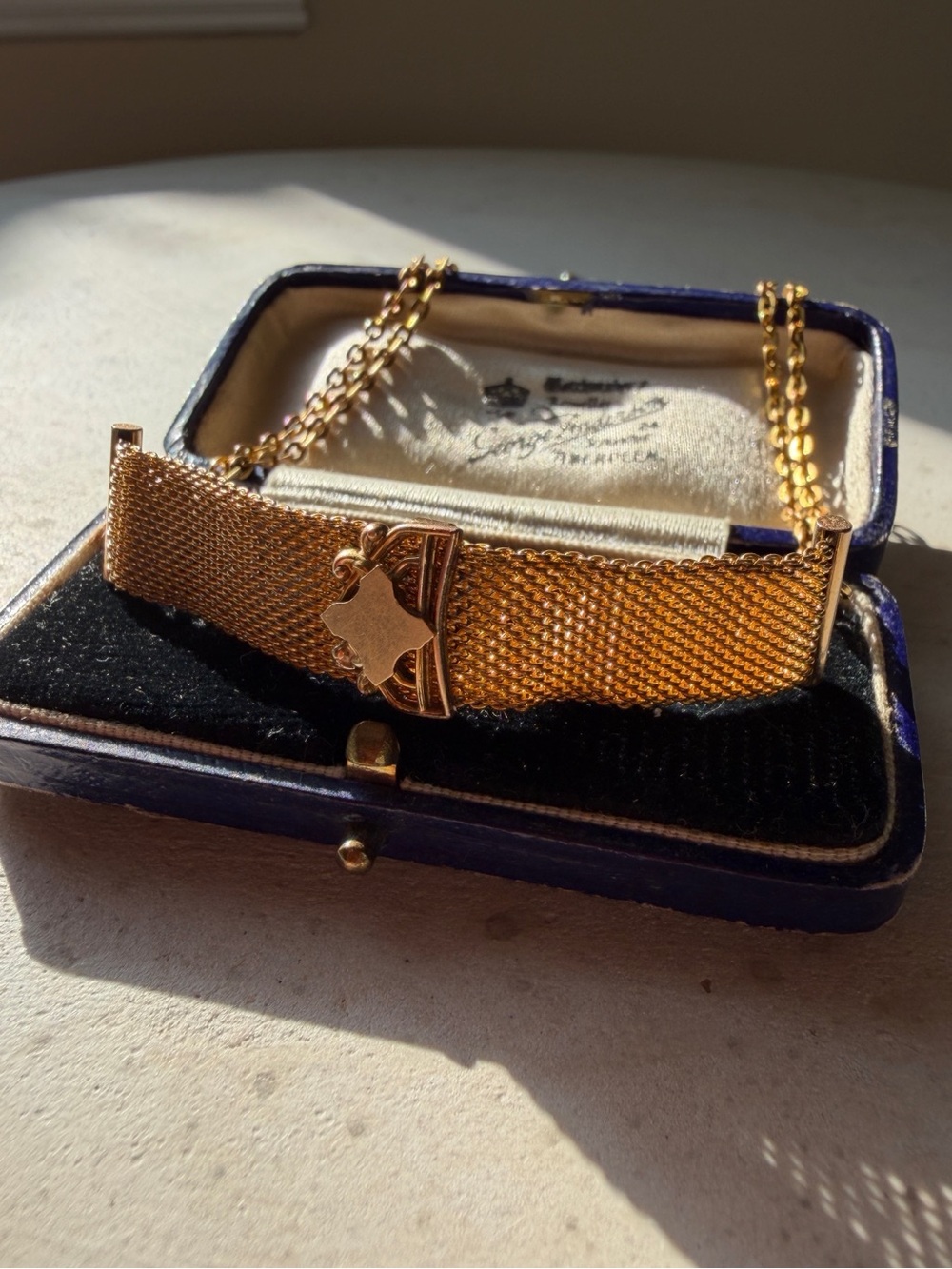 Antique Upcycled Choker Necklace Watch Chain Repurposed Panel Layering Collar - Picture 3 of 10